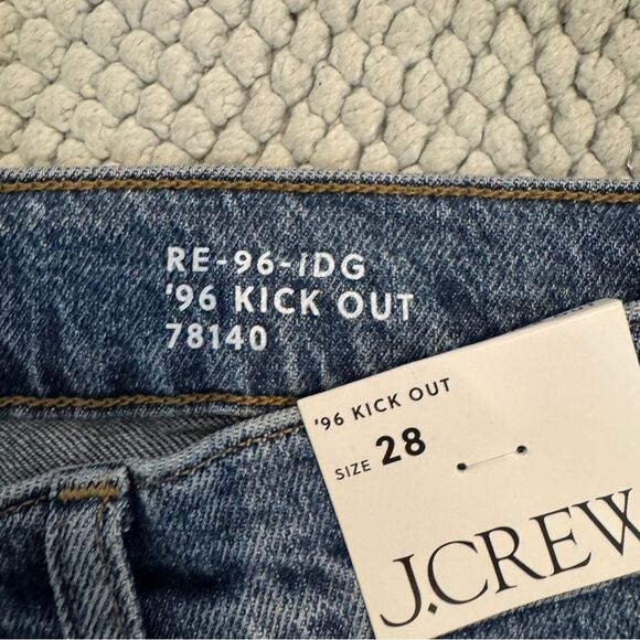 J Crew High Rise ‘96 Kickout Jean Classic Blue Denim Jeans sz28- NWT - Picture 8 of 12